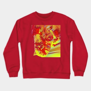 Psychedelic Astronaut in Yellows and Reds Crewneck Sweatshirt